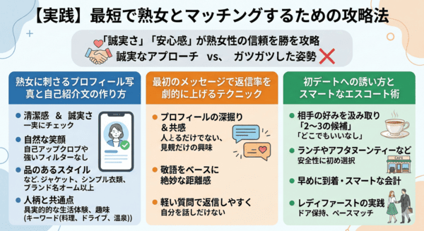 【実践】最短で熟女とマッチングするための攻略法